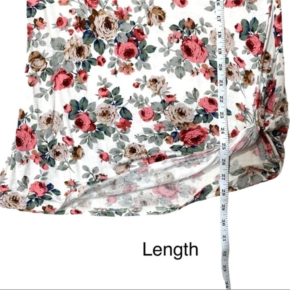 FINAL Acting Pro Multicolor Spring Floral Print 3/4 Sleeve Blouse Top Shirt M - Picture 13 of 14